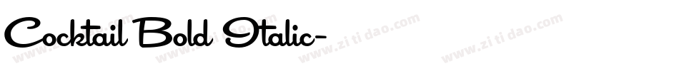 Cocktail Bold Italic字体转换